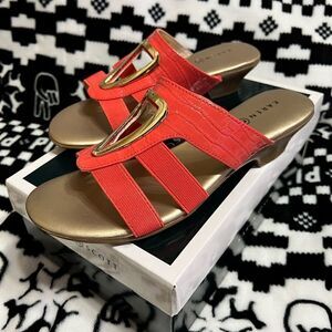 KAREN SCOTT Womens Coral Snake-Embossed Cut-Outs Metal Decor Engle‎